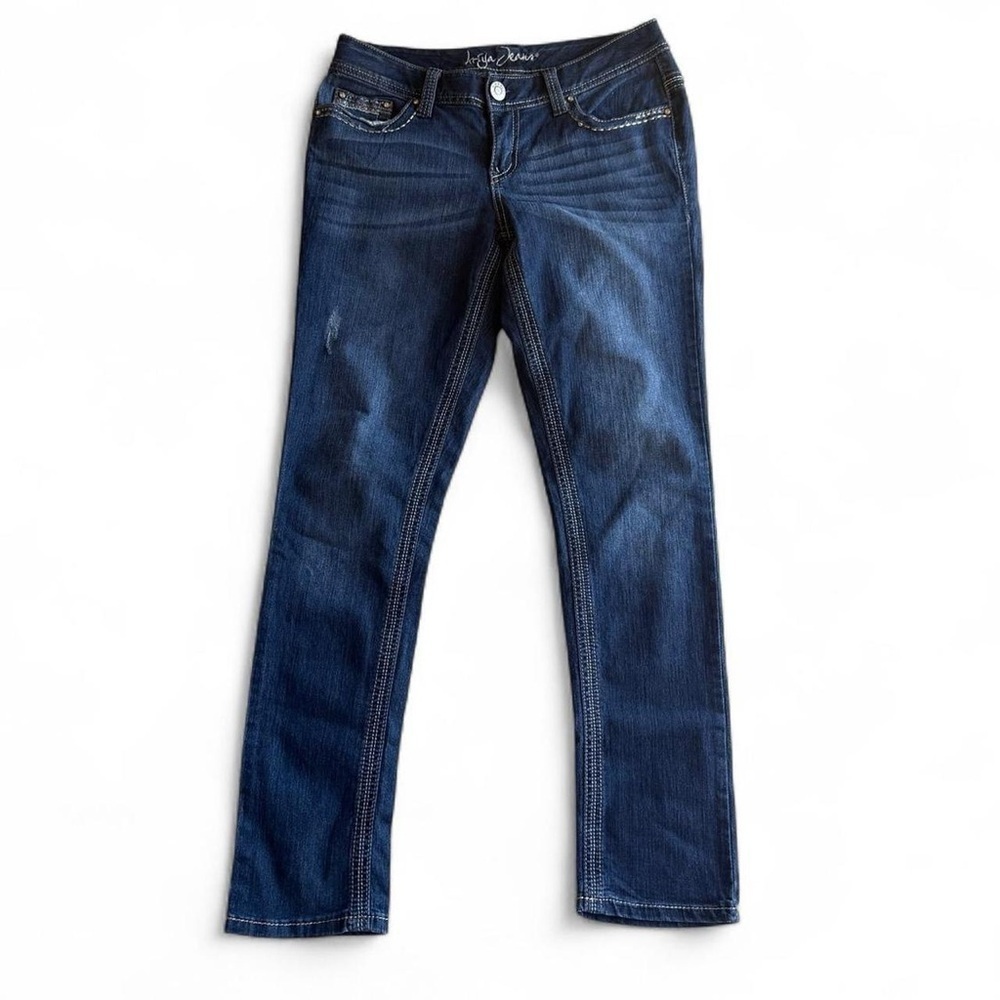 Ariya Deep Indigo Straight Leg Jeans